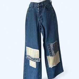 Women's Blue and Navy Jeans